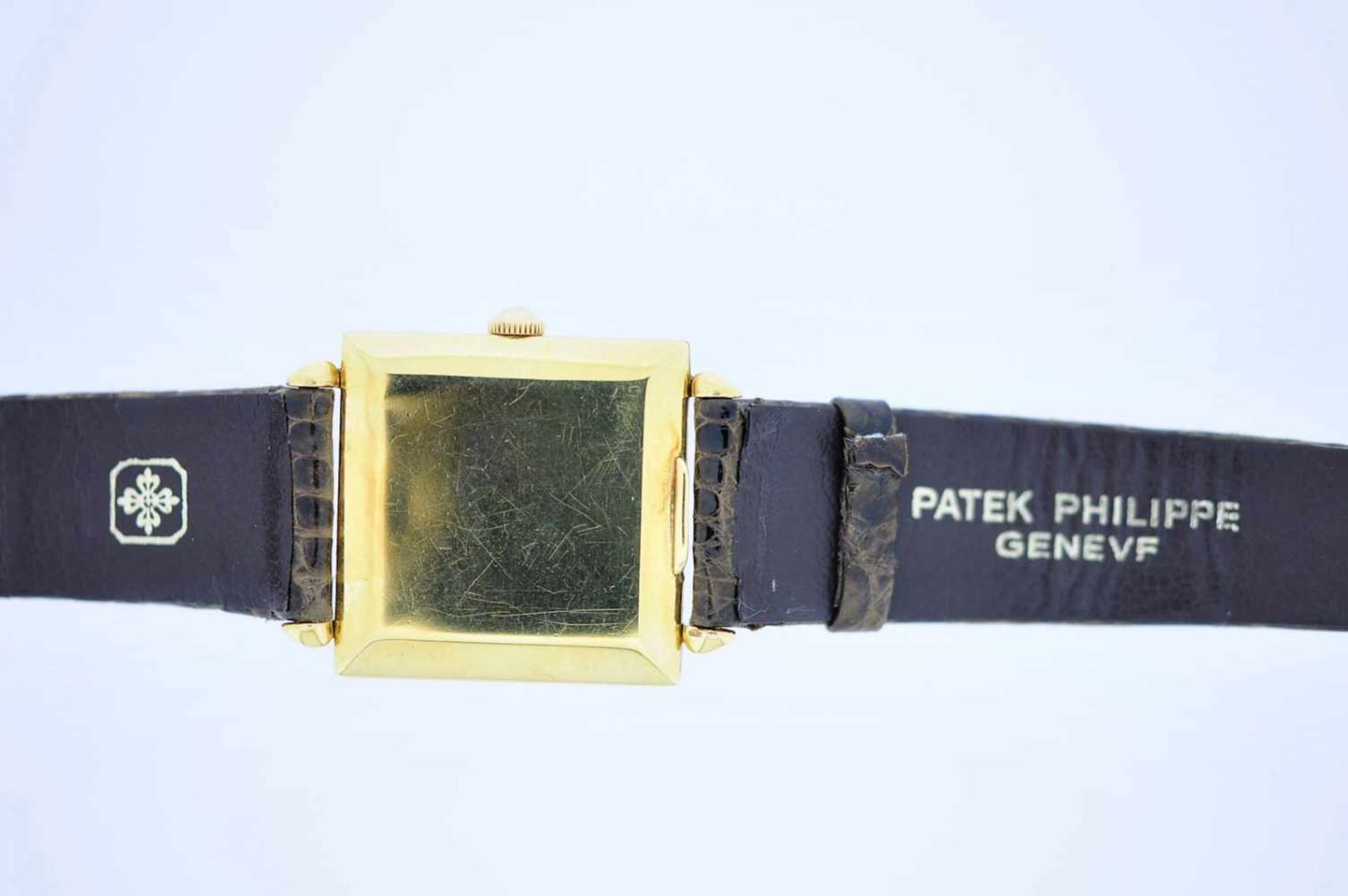 Patek Philippe Goldene 18kt Armbanduhr, Patek Philippe & Co Geneve Tiffany Ref.1432, Handaufzug, - Bild 2 aus 4