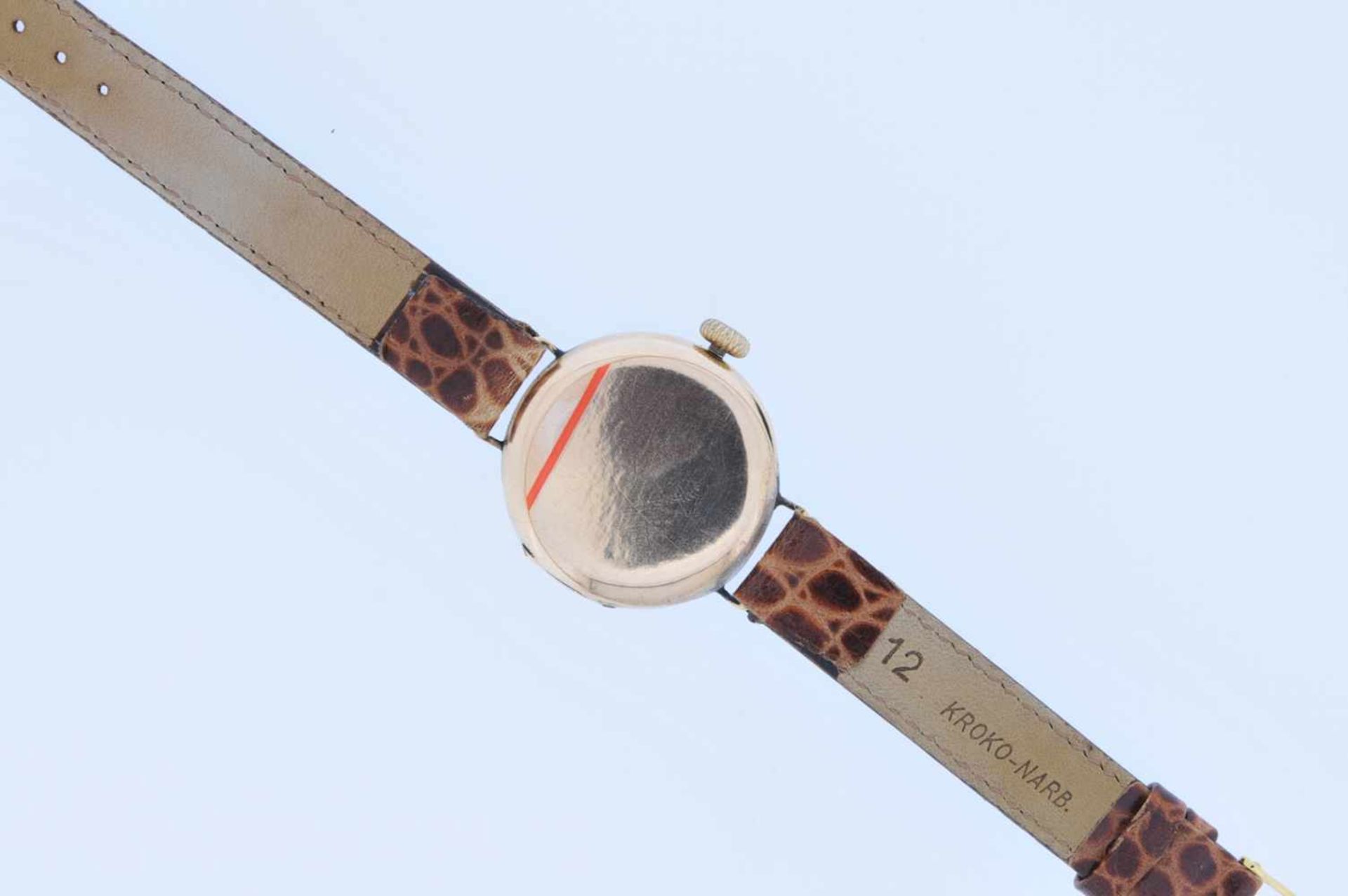 Unisex Uhr Goldene Armbanduhr, Unisex, Handaufzug, Ankerwerk, kleine Sekunde, silberfarbiges - Bild 6 aus 6