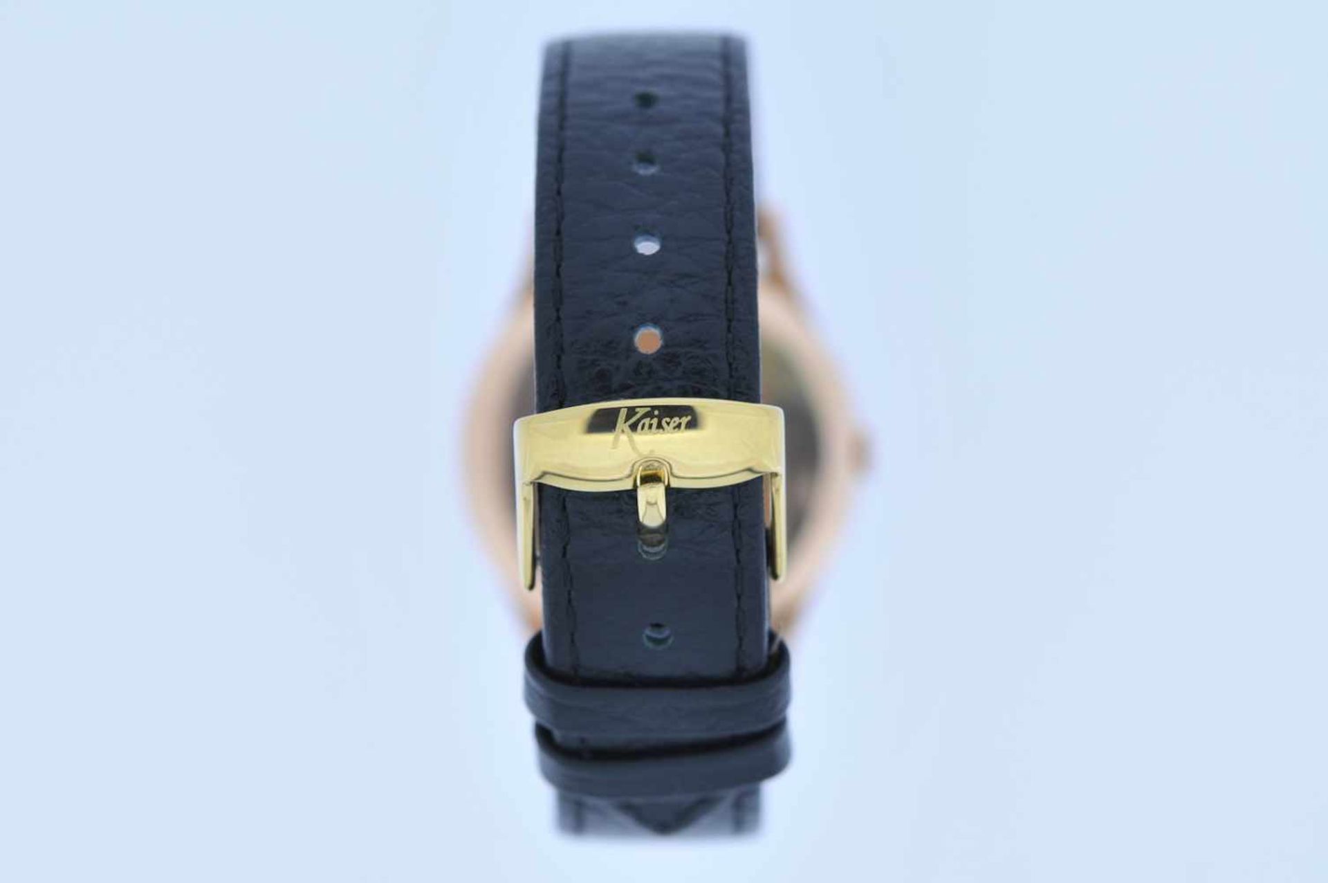 Doxa Goldene Armbanduhr, Doxa Antimagnetique, Handaufzug, Ankerwerk, Zifferblatt mit Patina, 60er - Image 4 of 5