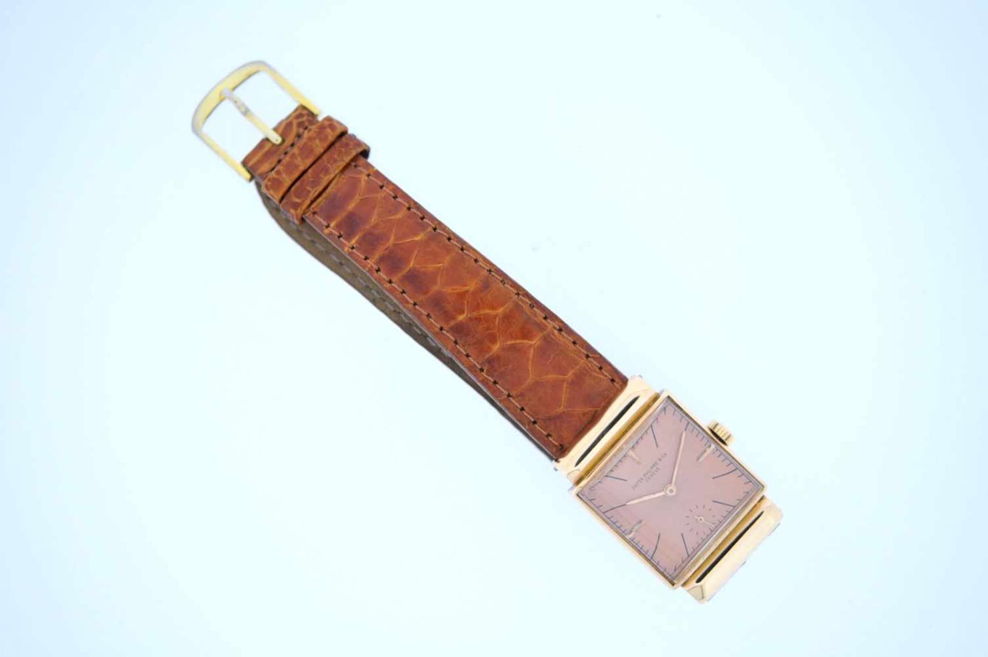 Patek Philippe Rosegoldene 18 karätige Armbanduhr, Patek Philippe Calatrava, Ref. 1438, - Bild 2 aus 4