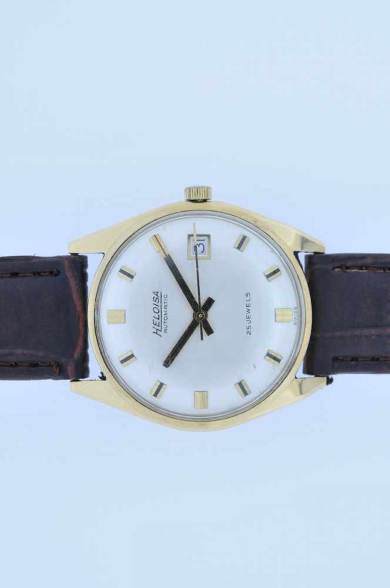 Heloisa Goldene 18 karätiger Armbanduhr, Heloisa, Automatik, Ankerwerk, Zentralsekunde, kleines - Bild 3 aus 4