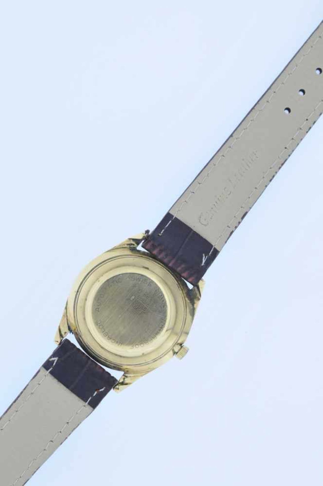 Heloisa Goldene 18 karätiger Armbanduhr, Heloisa, Automatik, Ankerwerk, Zentralsekunde, kleines - Bild 2 aus 4