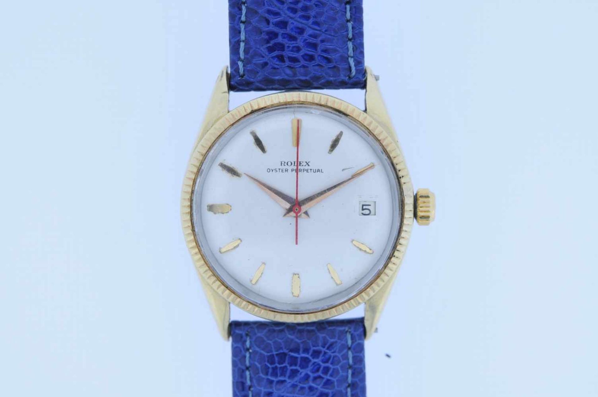 Rolex Edelstahl vergoldete Armbanduhr, Rolex Oyster Perpetual, Automatik, Ankerwerk, Zentralsekunde, - Bild 3 aus 5