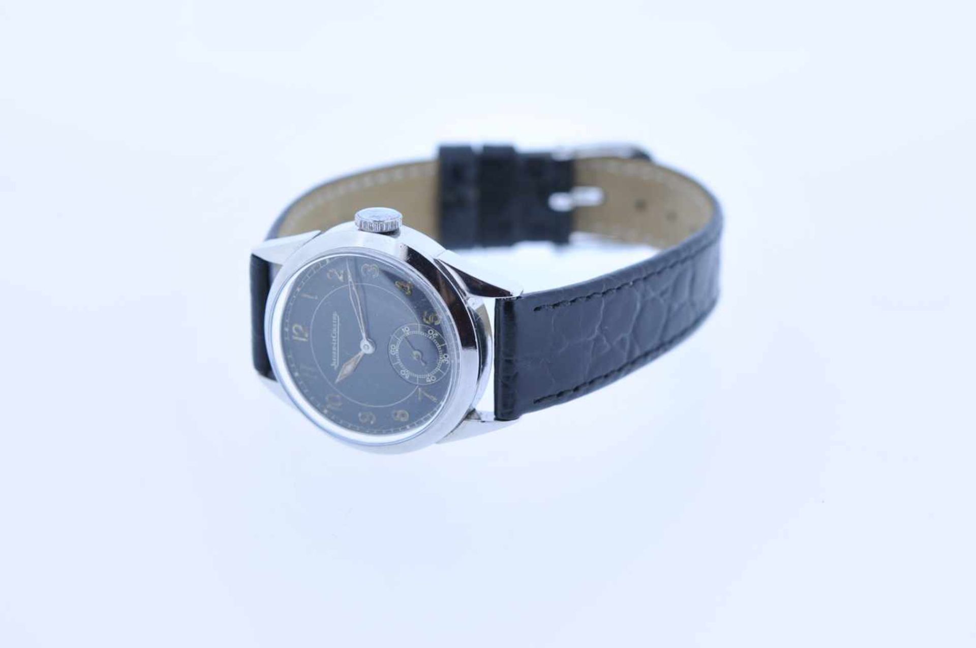 Jaeger LeCoultre Edelstahl Armbanduhr, Jaeger LeCoultre, Handaufzug, kleine Sekunde, schwarzes - Bild 4 aus 4