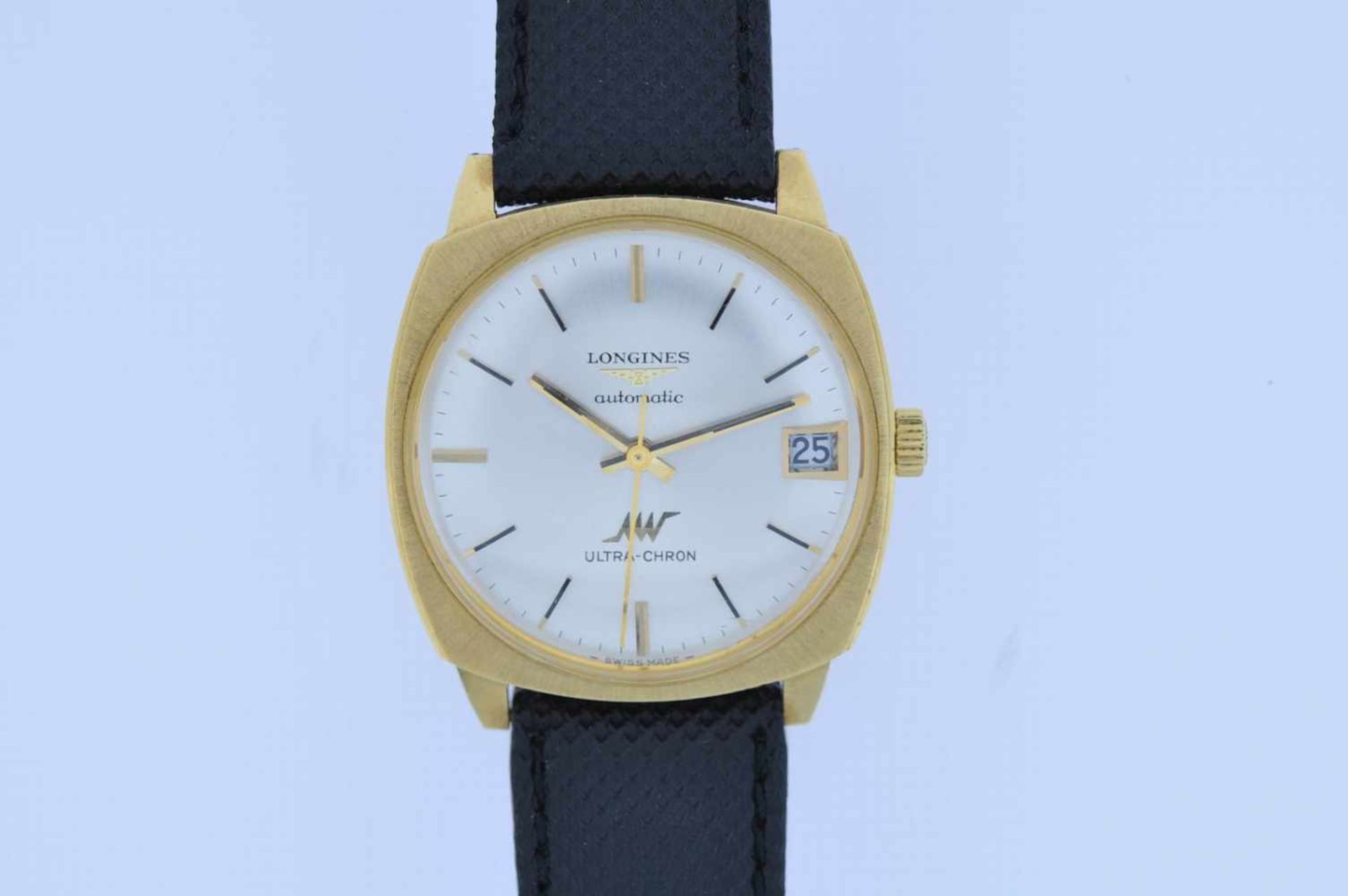 Longines Goldene Armbanduhr, Longines Ultra-Chron, Automatik, Ankerwerk, Zentralsekunde, kleines - Bild 2 aus 7