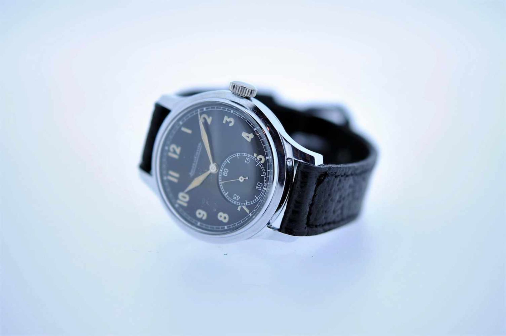 Jaeger LeCoultre Edelstahl Armbanduhr, Jaeger LeCoultre, Handaufzug, Ankerwerk, kleine Sekunde, - Bild 3 aus 4