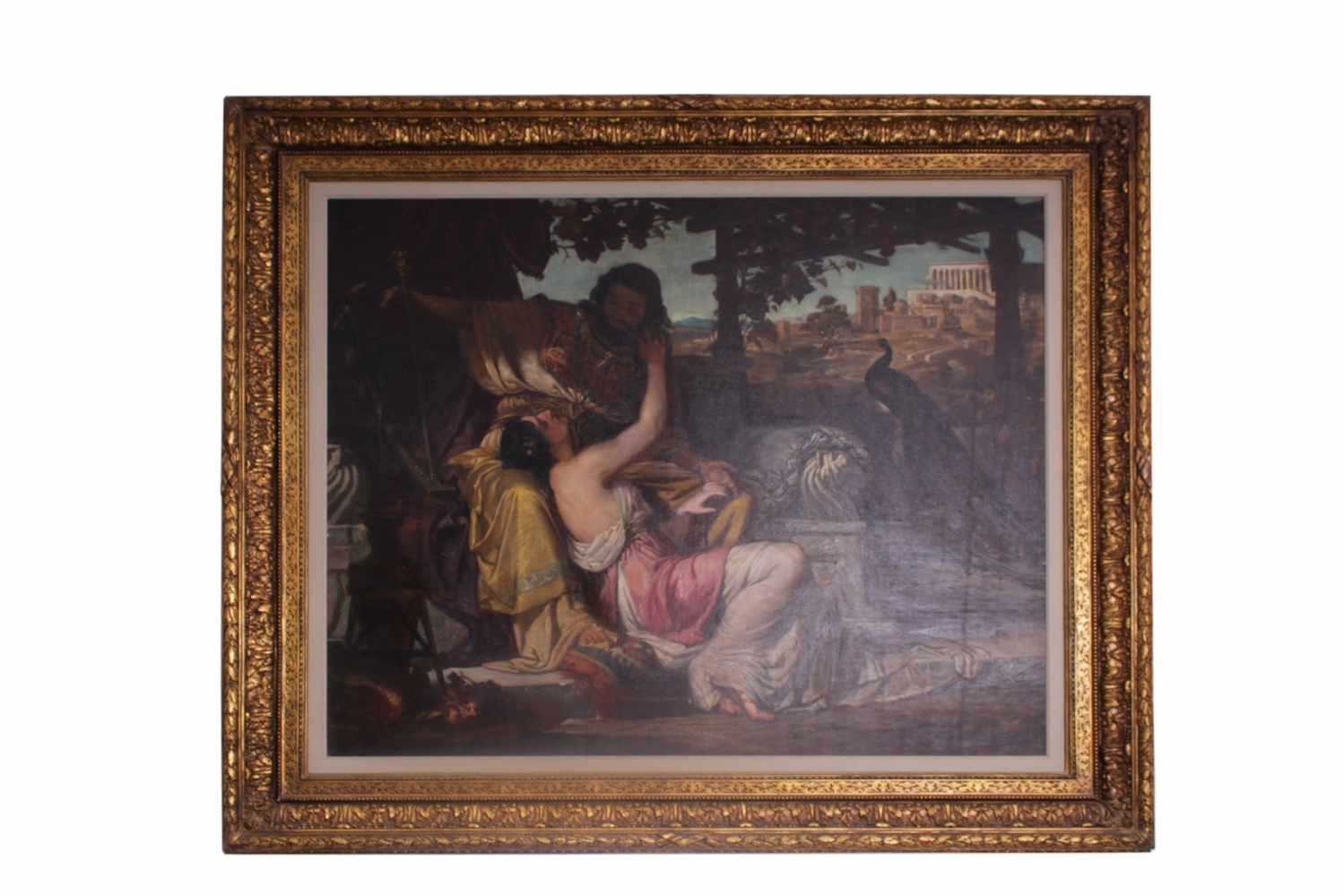 SAMSON ET DALILA Prächtiges Ölbild, auf Leinwand, um 1870, überaus beeindruckender