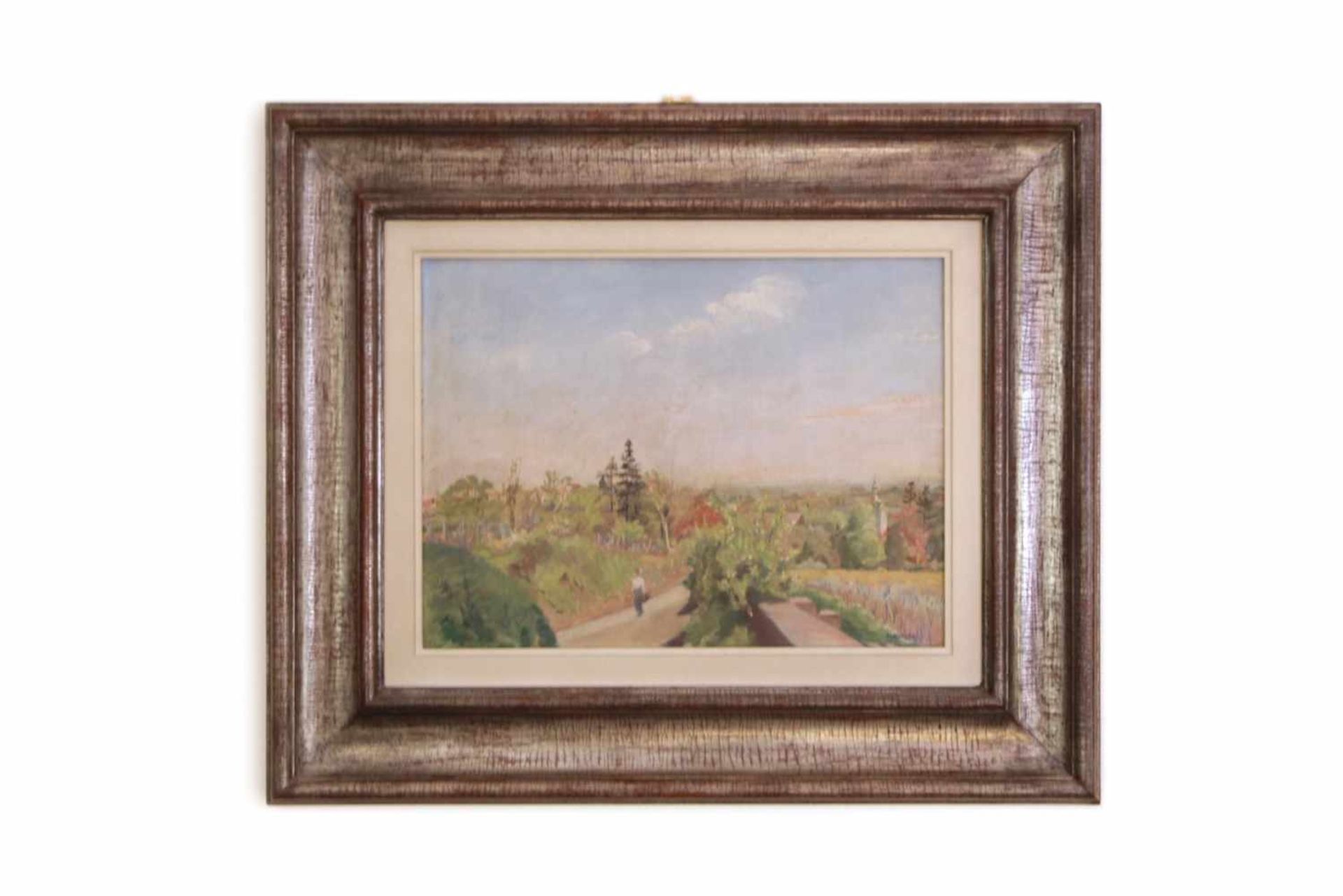 HOHLWEG IN GRINZING Laura Helmtraud Berwerth (1887 - 1963), Öl auf Holz, 39 x 29 cm, in Holzrahmen