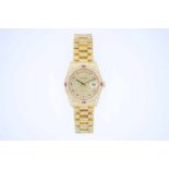 Rolex Goldene 18 karätiges Uhrarmband mit Brillanten und Achtkantdiamanten, zus.ca. 20 ct und