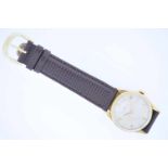IWC Goldene 18 karätige Vintage Armbanduhr, IWC, Handaufzug, Zentralsekunde, silberfarbenes