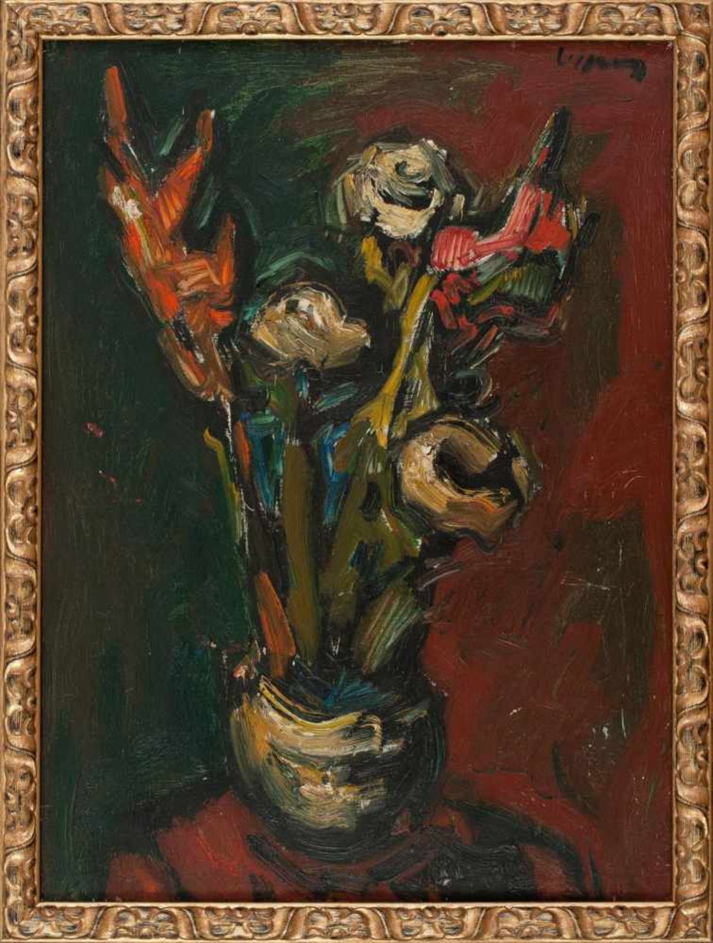 BlumenstilllebenSylvain Vigny (Wien 1903 - 1970 Nizza)Öl auf Leinwand72 x 53 cm, signiert rechts