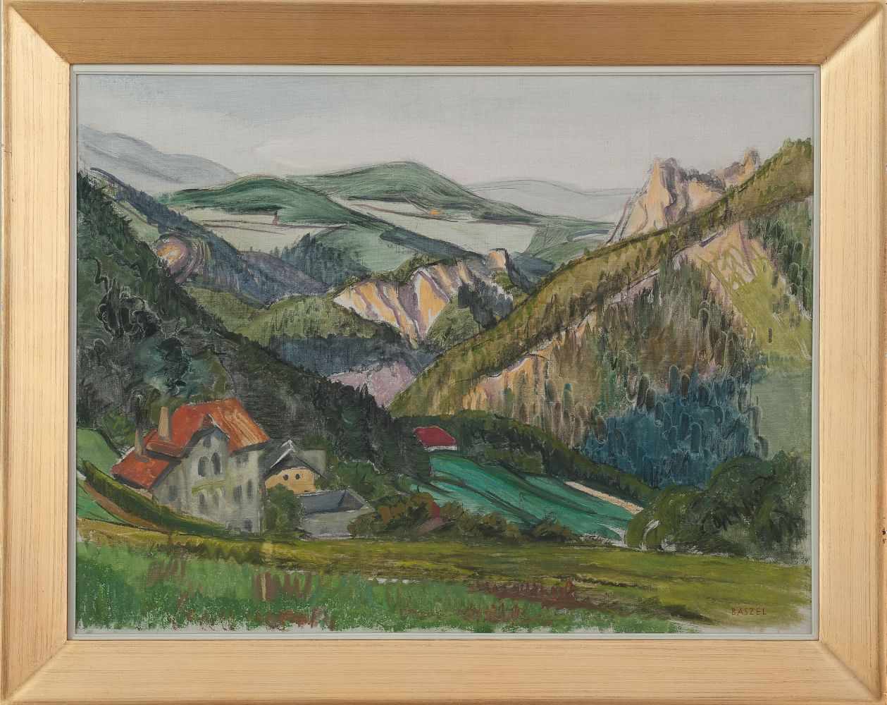 SemmeringGünther Baszel (Kaschau / Ungarn 1902 - 1973 Wien)Öl/Mischtechnik auf Leinwand63 x 81,5,