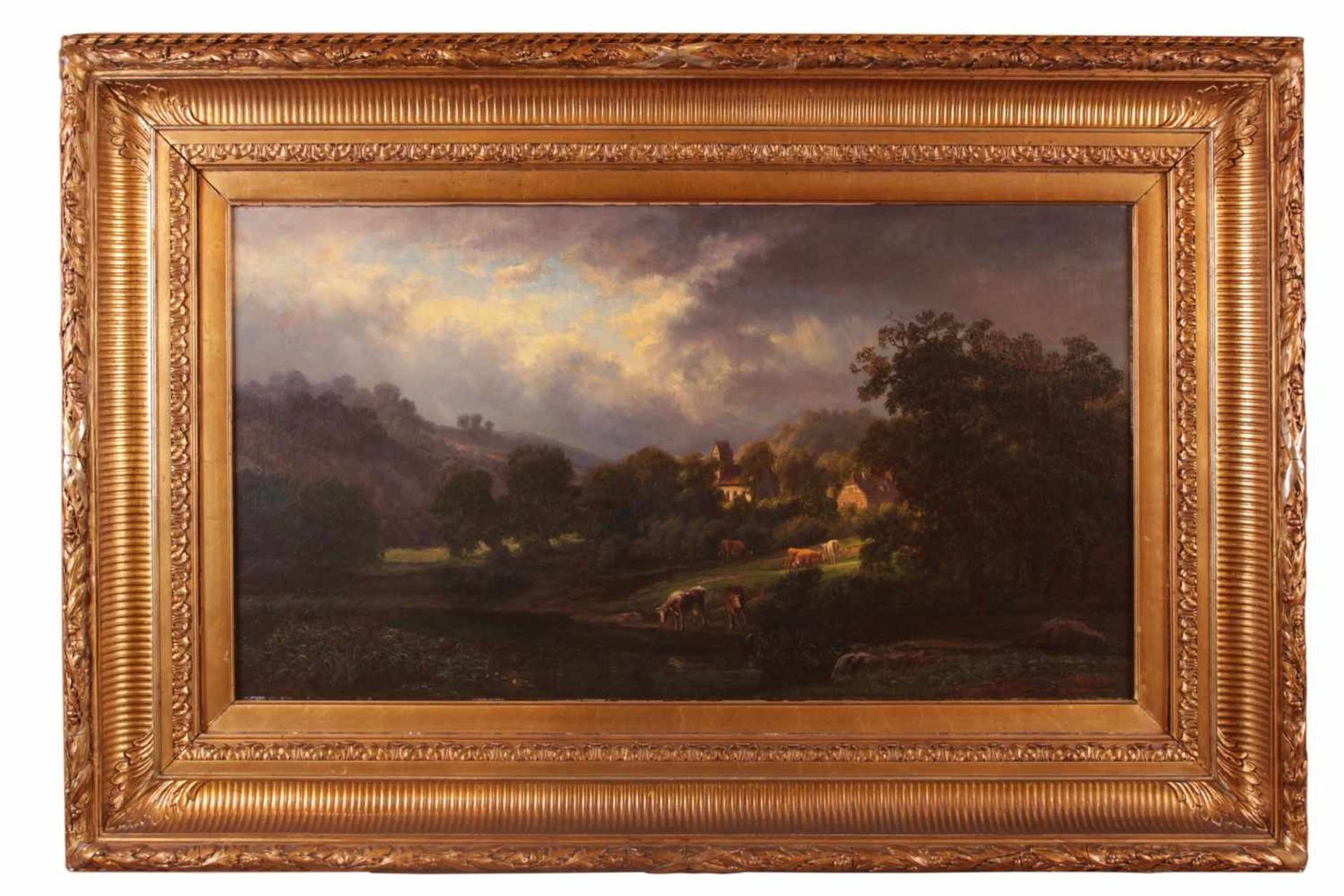 LandschaftsbildKünstler des 19. JahrhundertsÖl auf Leinwand44,5 x 82 cm, gerahmt, 19.