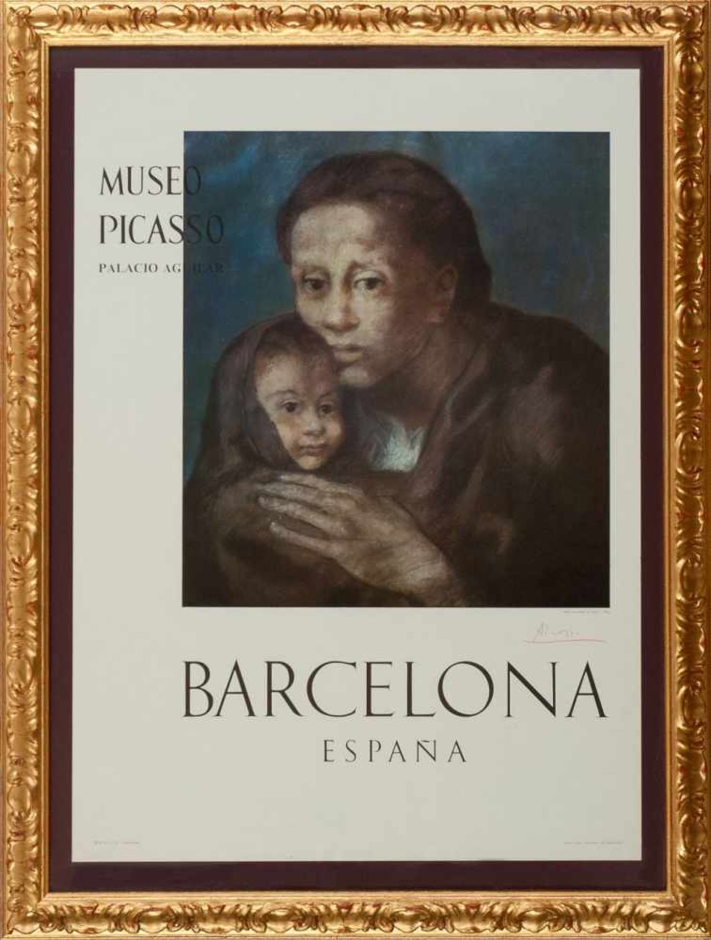 Mère et enfant au fichuPablo Picasso (Malaga, Spanien 1881 - 1973 Mougins, Frankreich) Plakat für