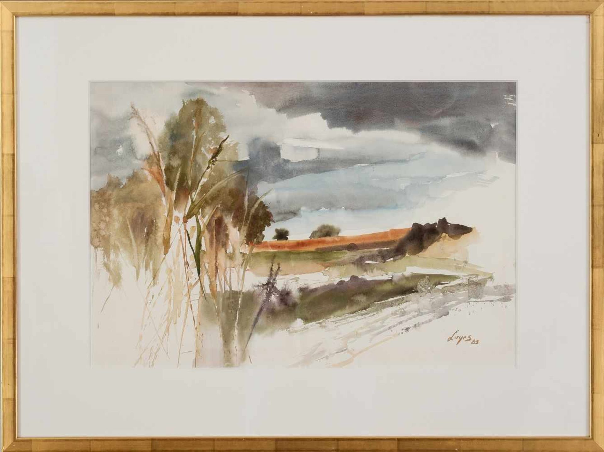 Spätsommer LandschaftSieglinde Layr(*St. Pölten 1950)Aquarell auf Papierca. 37 x 55 cm, signiert und