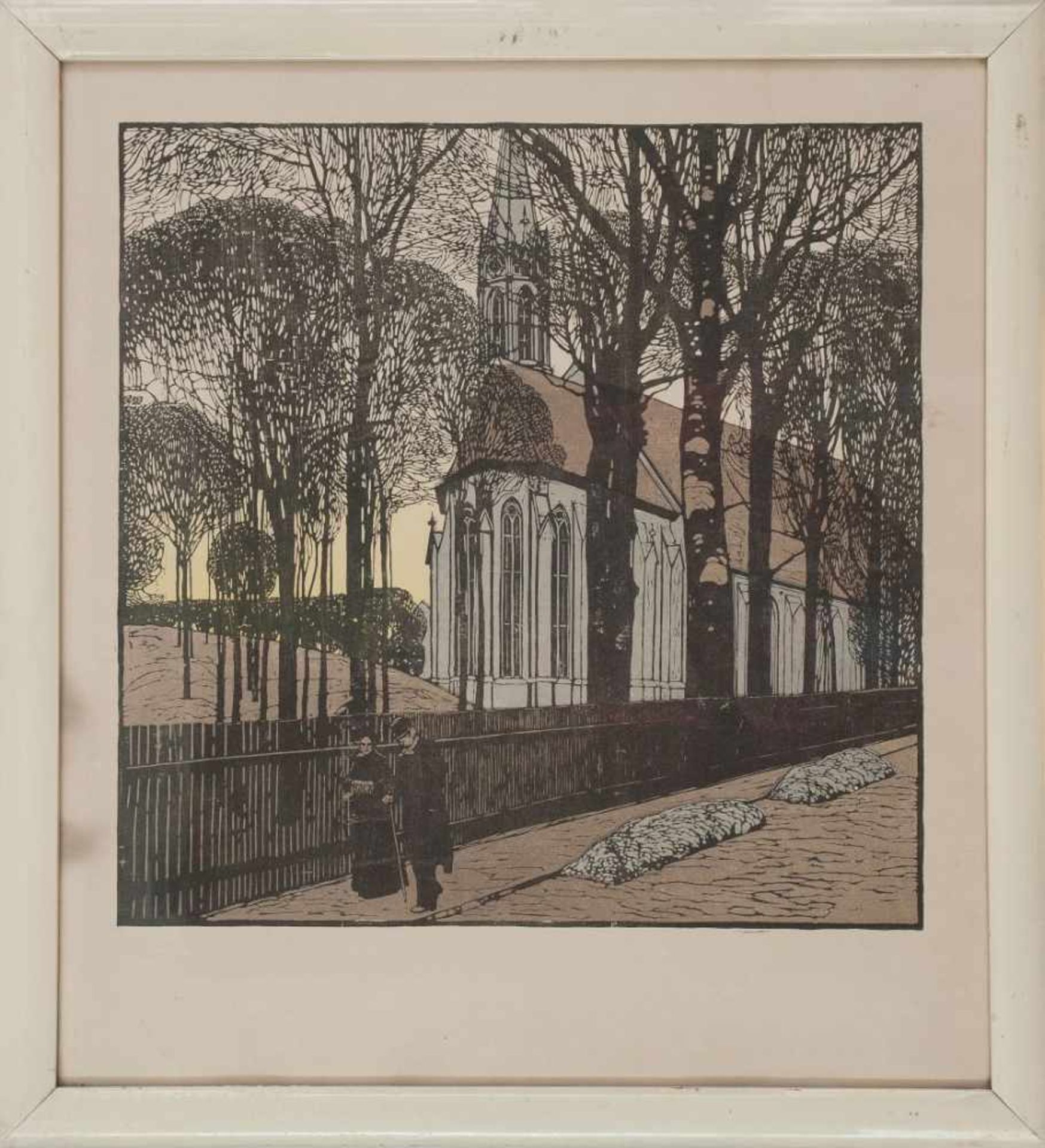 Kirche St. Michael in HeiligenstadtCarl Moll(Wien 1861 - 1945)Original Holzschnitt, 190361,8 x 50,