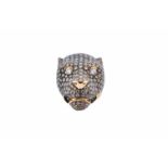 Panther-RingRotgoldener 18 karätiger Ring mit Brillanten, zusammen 14,2 ct, Ringweite 54, 42,4