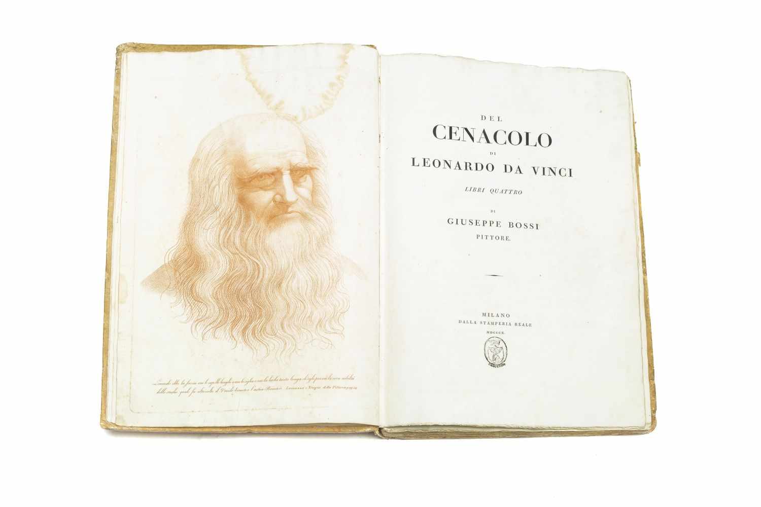 LEONARDO - BOSSI, GiuseppeDel cenacolo di Leonardo da Vinci. Libri quattro. Milano, Stamperia - Image 3 of 8