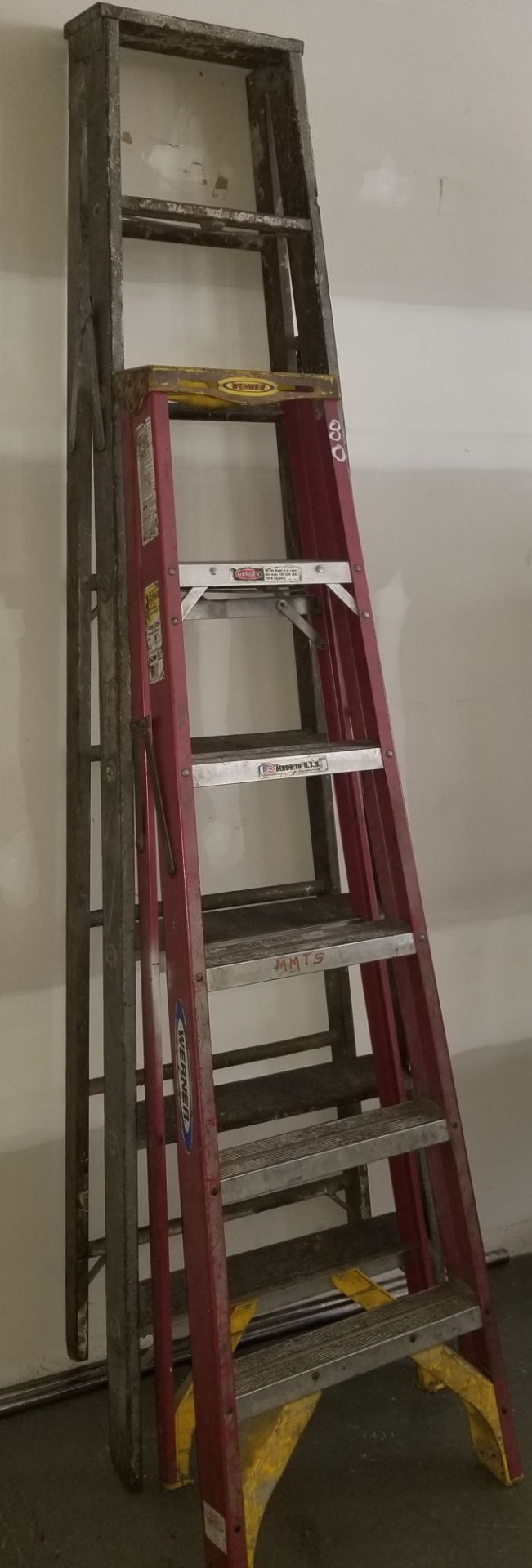 Werner Fiberglass Ladder and Wooden Ladder