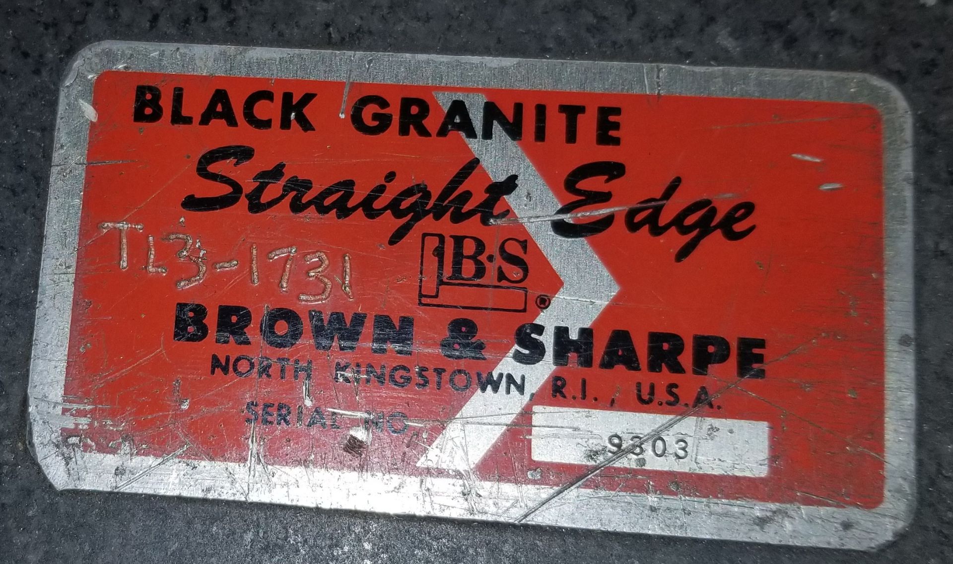 Brown & Sharpe Black Granite Straight Edge - Image 2 of 2