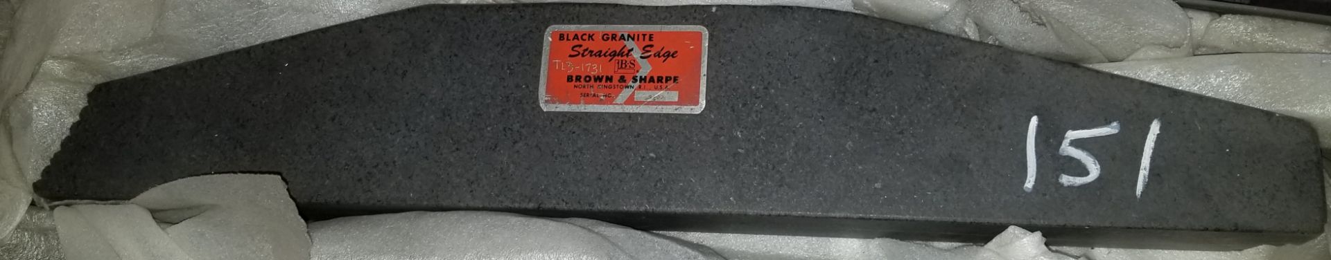 Brown & Sharpe Black Granite Straight Edge