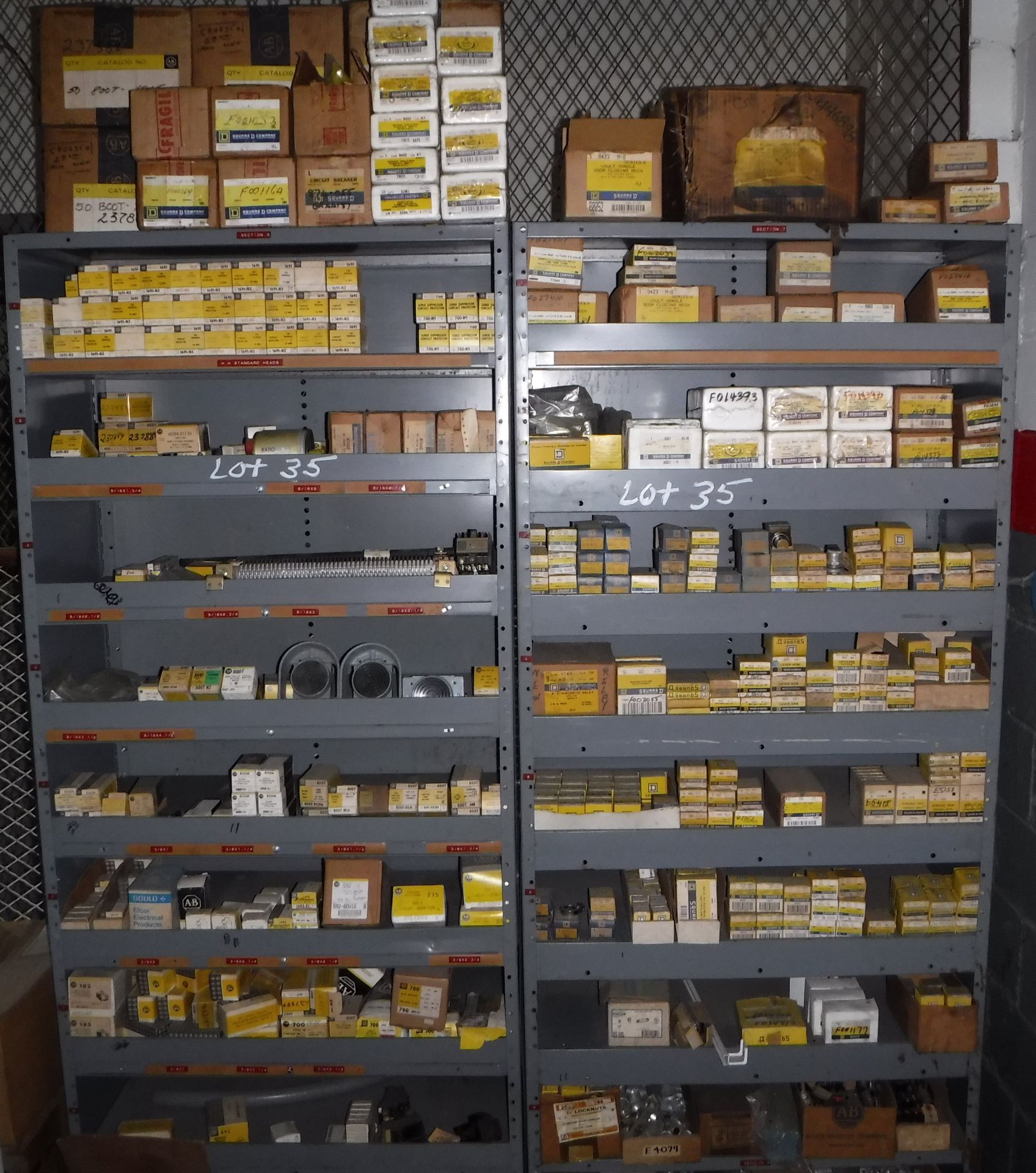 Gigantic Shelving Cabinets Loaded with Electrical New Old Stock