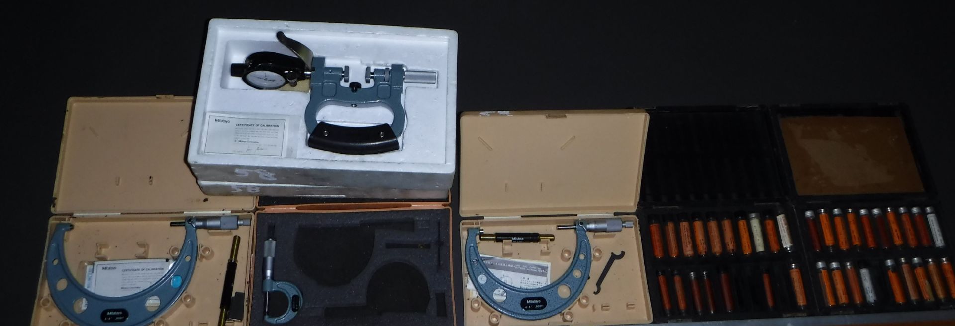 Micrometer Group with Mitutoyo Sizing Gauge
