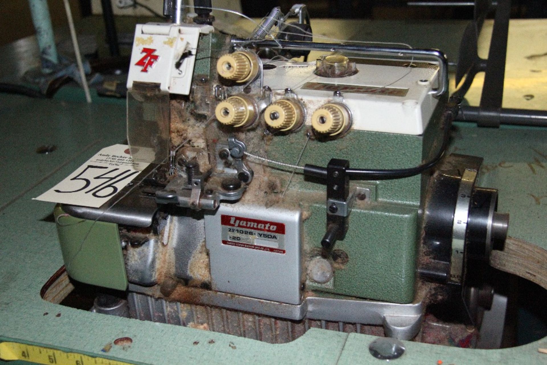 Yamato ZF1026 4-Thread Mock Safety Stitch Sewing Machine - Image 2 of 4