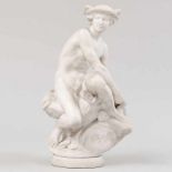 JEAN BAPTISTA PIGALLE (París, 1714-1785) "Mercurio atándose las sandalias" Escultura realizada en