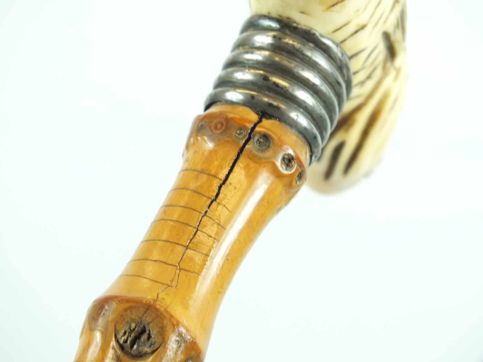 AN EARLY 20TH CENTURY BAMBOO WALKING CANE - Image 9 of 11