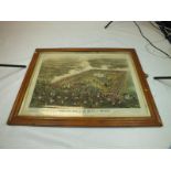 (NOT ILLUSTRATED) A VINTAGE PRINT OF THE BATTLE OF ABU-KLEA, framed and glazed. Worn.