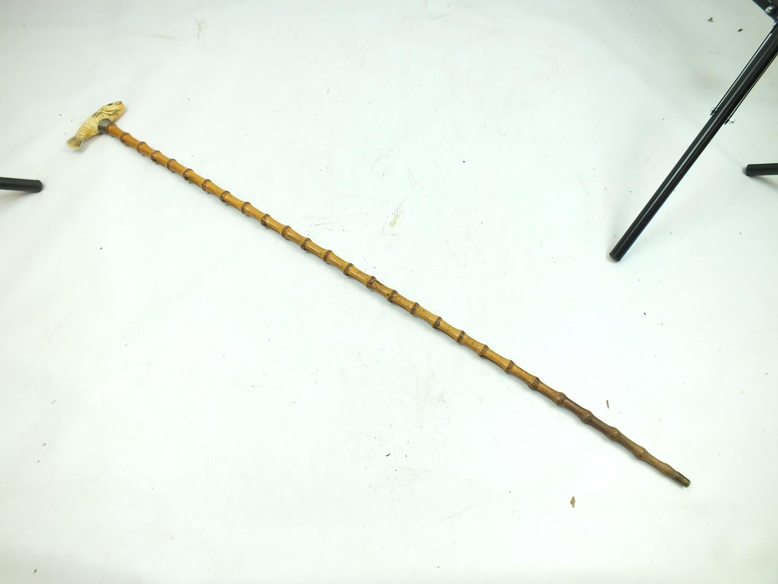 AN EARLY 20TH CENTURY BAMBOO WALKING CANE - Image 11 of 11