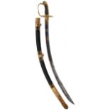 AN 1803 PATTERN GRENADIER OFFICER'S SWORD, 79cm curved blade with clipped back point, decorated with