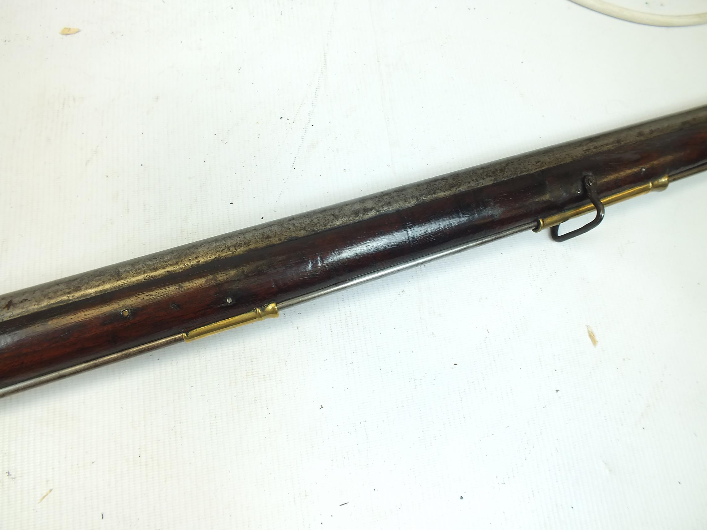 A .750 EAST INDIA COMPANY FLINTLOCK BROWN BESS, 39.25inch sighted barrel, border engraved lock - Image 6 of 19