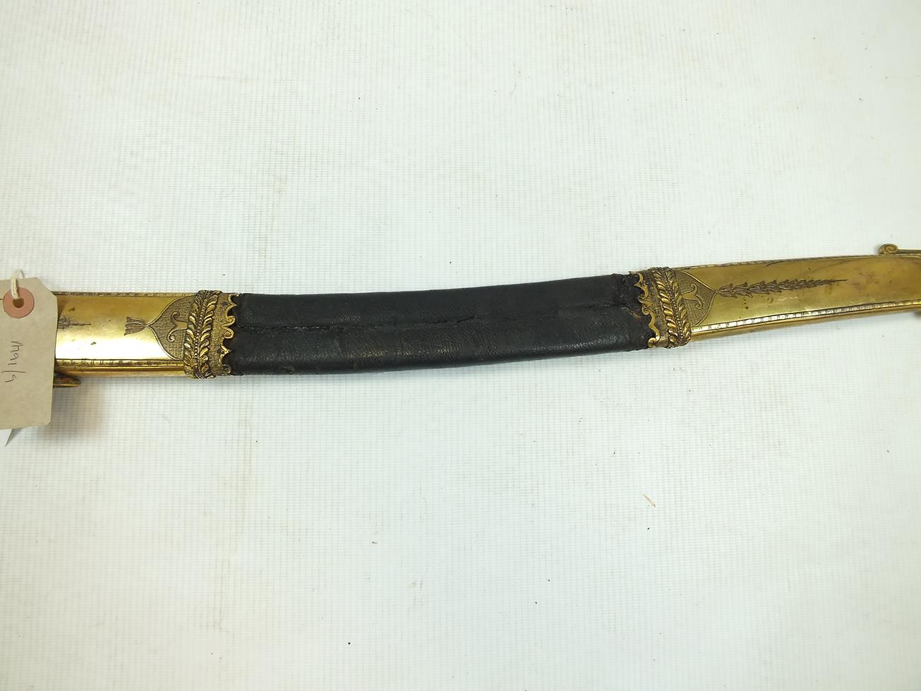 AN HIGHLY UNUSUAL PRESENTATION QUALITY MAMELUKE HILTED DIRK MOUNTED WITH A YATAGHAN BLADE BY SALTER, - Image 24 of 26
