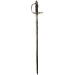 A SCARCE 17TH CENTURY JAMES II PERIOD CAVALRY SWORD, 81cm blade stamped to either side with the