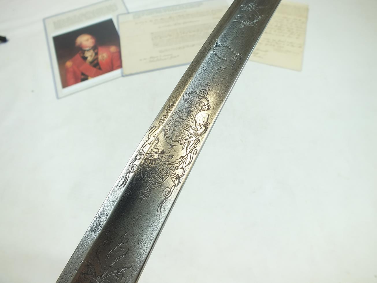 A 1796 PATTERN LIGHT CAVALRY OFFICER'S SWORD TO CAPTAIN JOHN PERRY OF THE JAMAICAN REGIMENT OF - Image 8 of 18