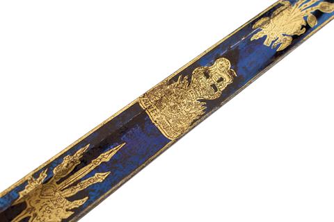 A GOOD BLUED AND GILT 1796 PATTERN INFANTRY OFFICER'S SWORD, 82.5cm blade by J.J. Runkel of - Image 3 of 17