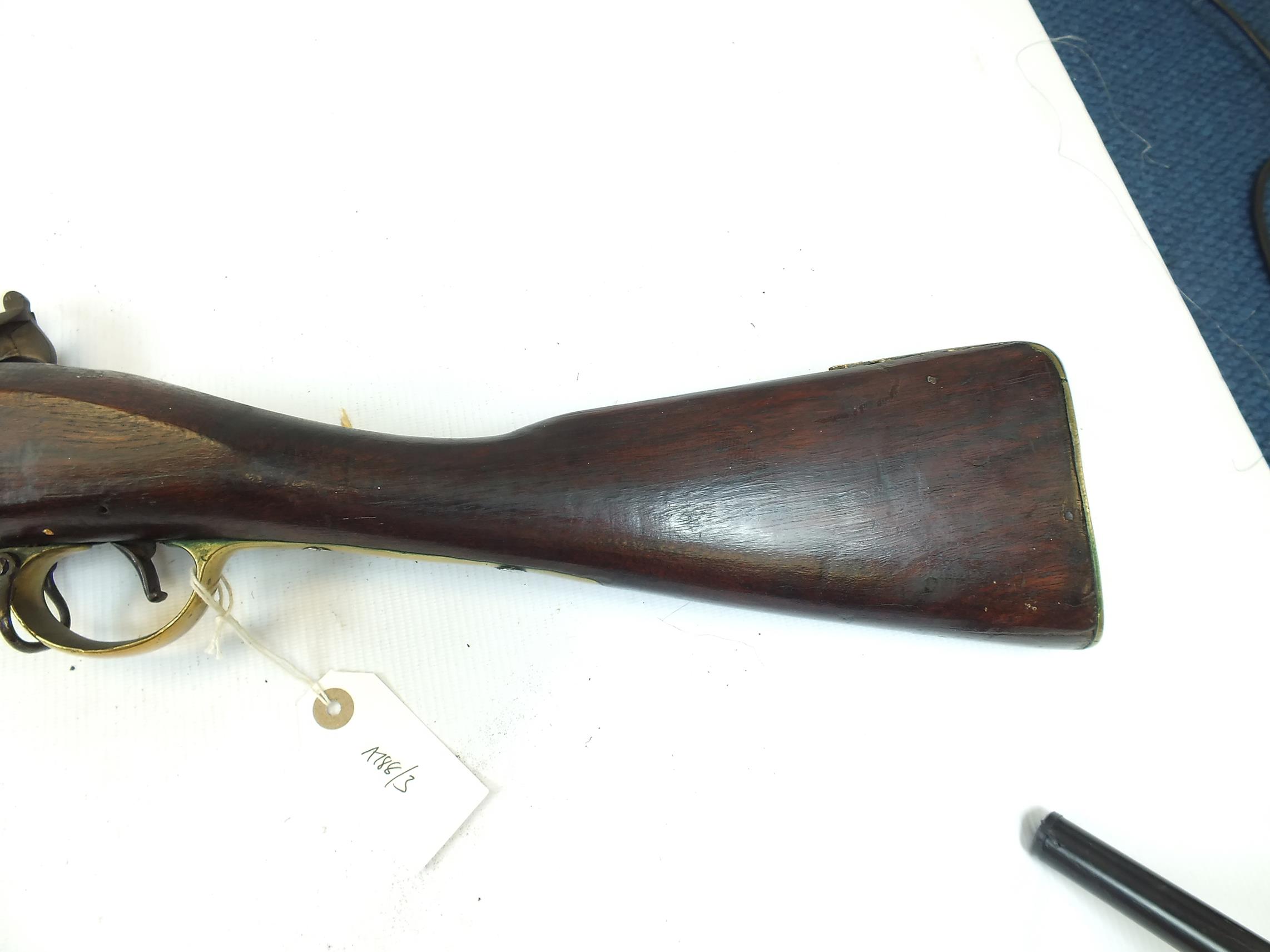 A .750 EAST INDIA COMPANY FLINTLOCK BROWN BESS, 39.25inch sighted barrel, border engraved lock - Image 9 of 19