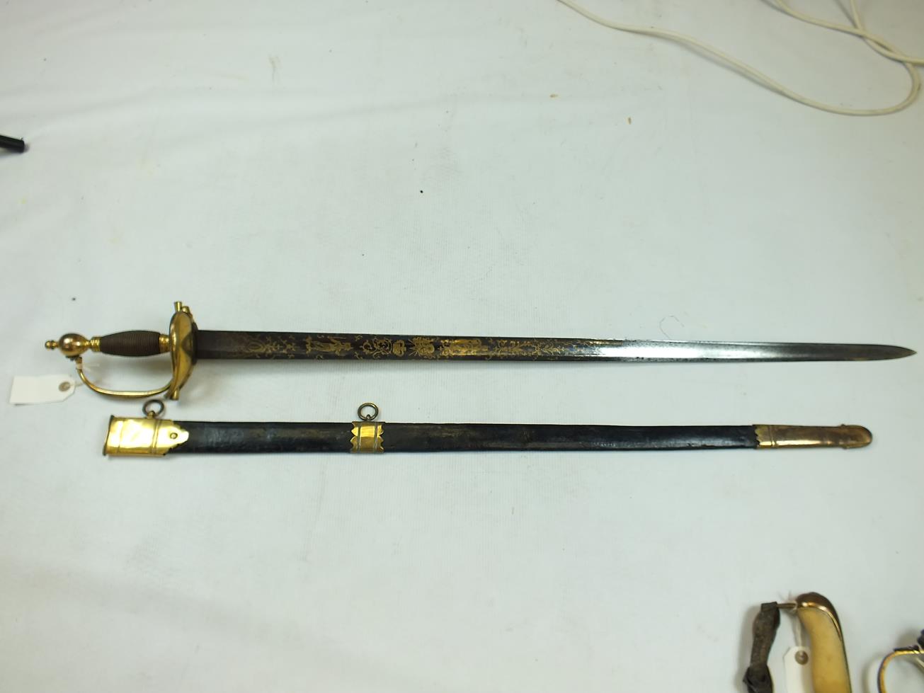 A 1796 PATTERN HEAVY CAVALRY OFFICER'S DRESS SWORD, 87.5cm broad blade profusely decorated with - Image 2 of 25