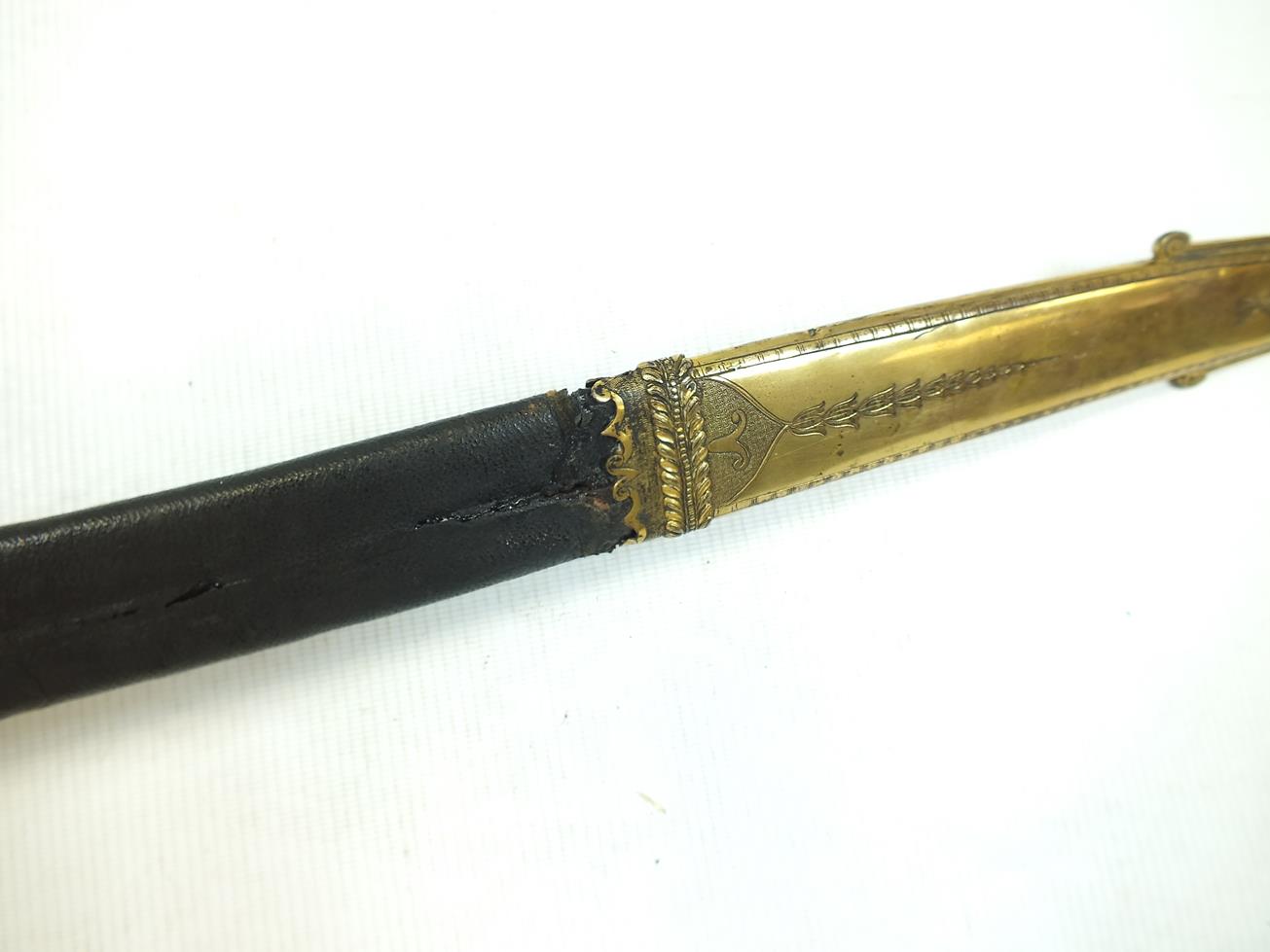 AN HIGHLY UNUSUAL PRESENTATION QUALITY MAMELUKE HILTED DIRK MOUNTED WITH A YATAGHAN BLADE BY SALTER, - Image 22 of 26