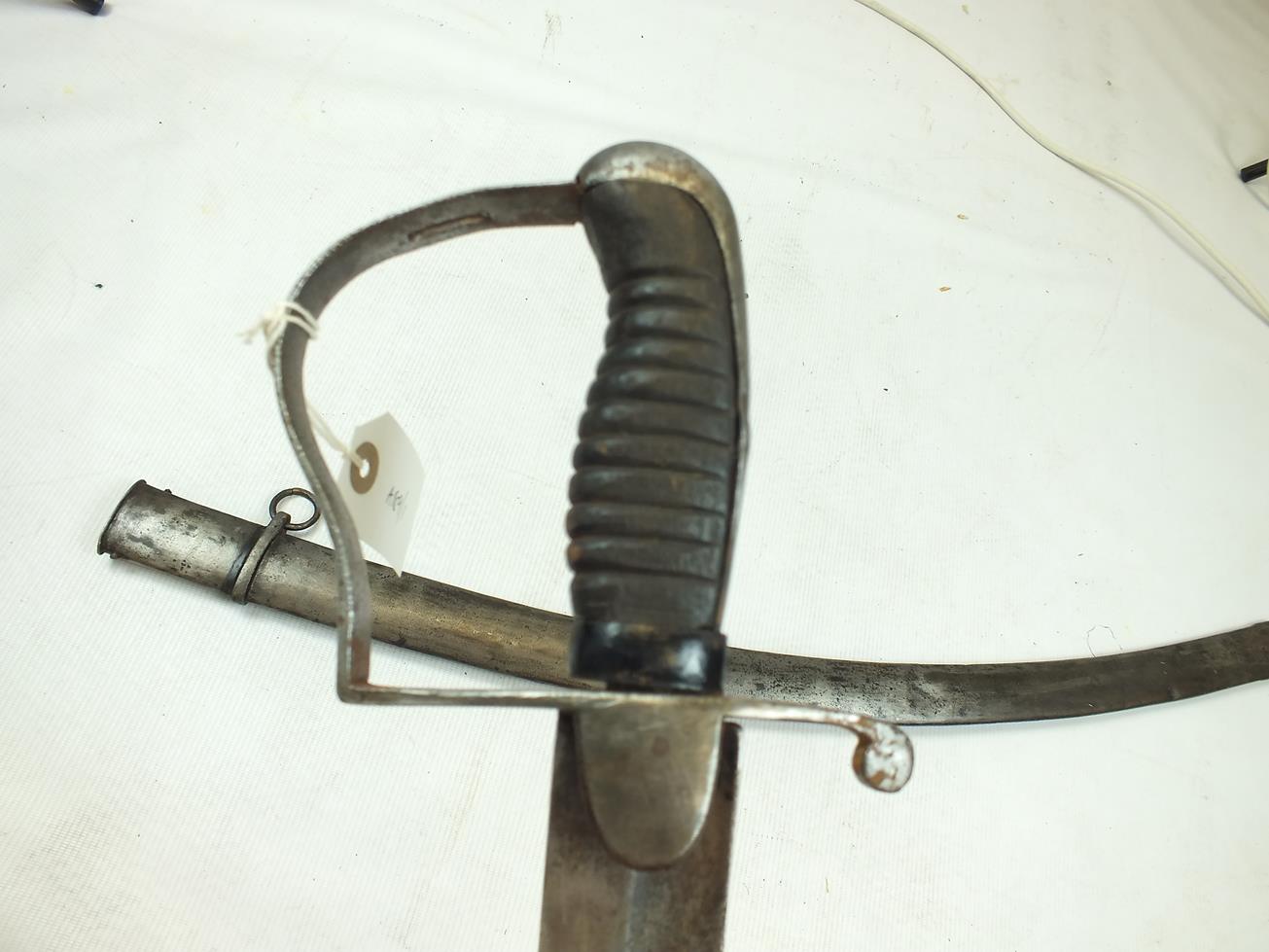 A 1796 PATTERN LIGHT CAVALRY TROOPER'S SABRE, 82cm blade, regulation steel stirrup hilt, repaired, - Image 9 of 14
