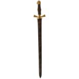 A GEORGIAN SHORT SWORD TO THE GRENADIER GUARDS, 60.5cm flattened diamond section gladius style