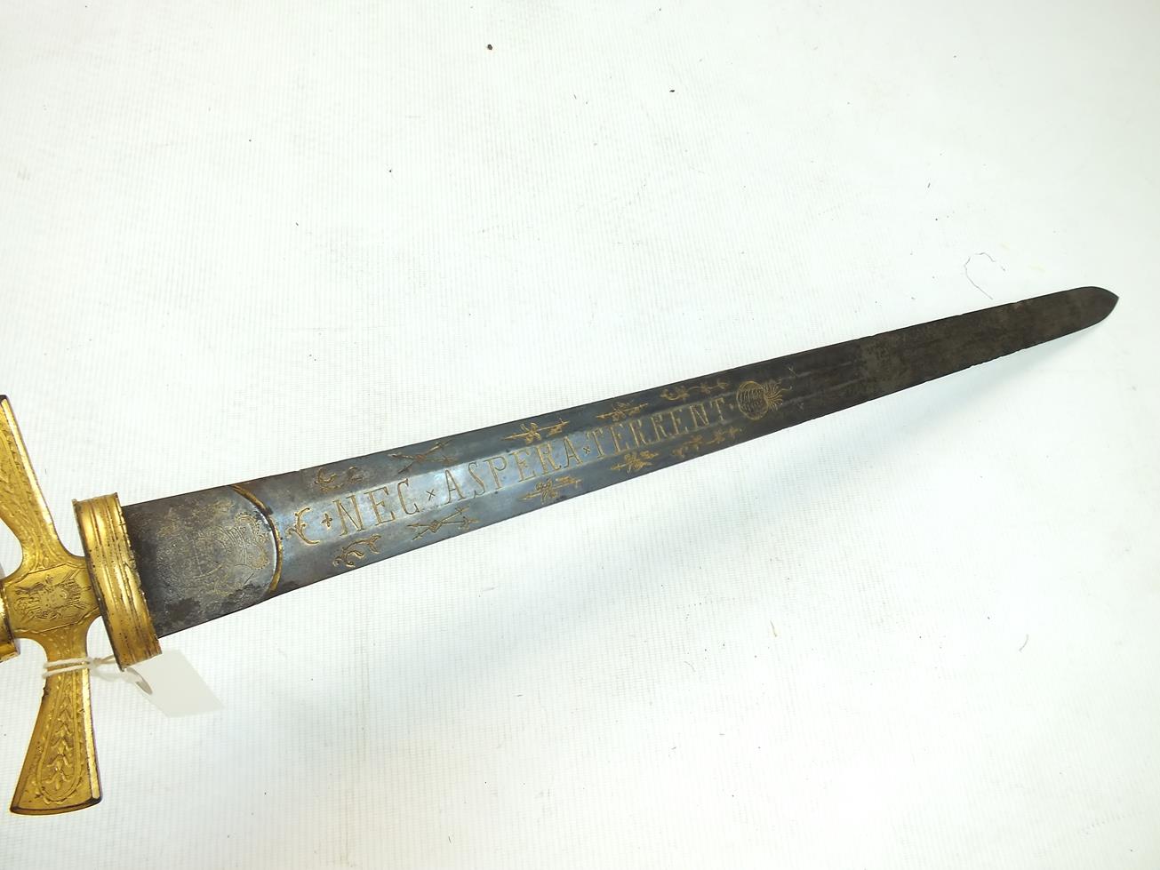 A GEORGIAN SHORT SWORD TO THE GRENADIER GUARDS, 60.5cm flattened diamond section gladius style - Bild 3 aus 17