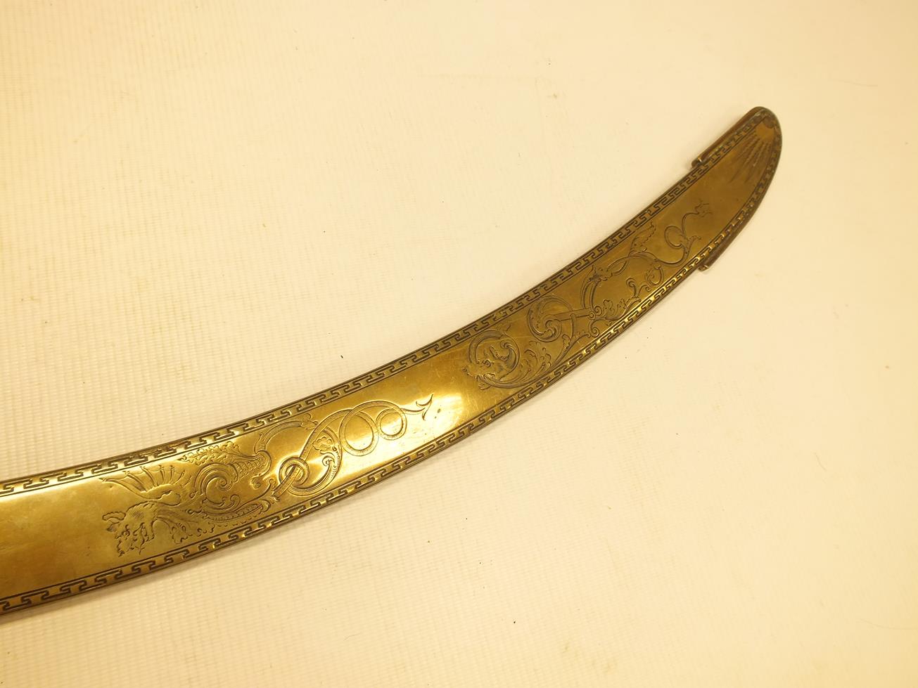 A GEORGIAN OFFICER'S PRESENTATION SWORD OF THE DURHAM MILITIA BY BRUNN, 77cm sharply curved blade, - Image 13 of 23