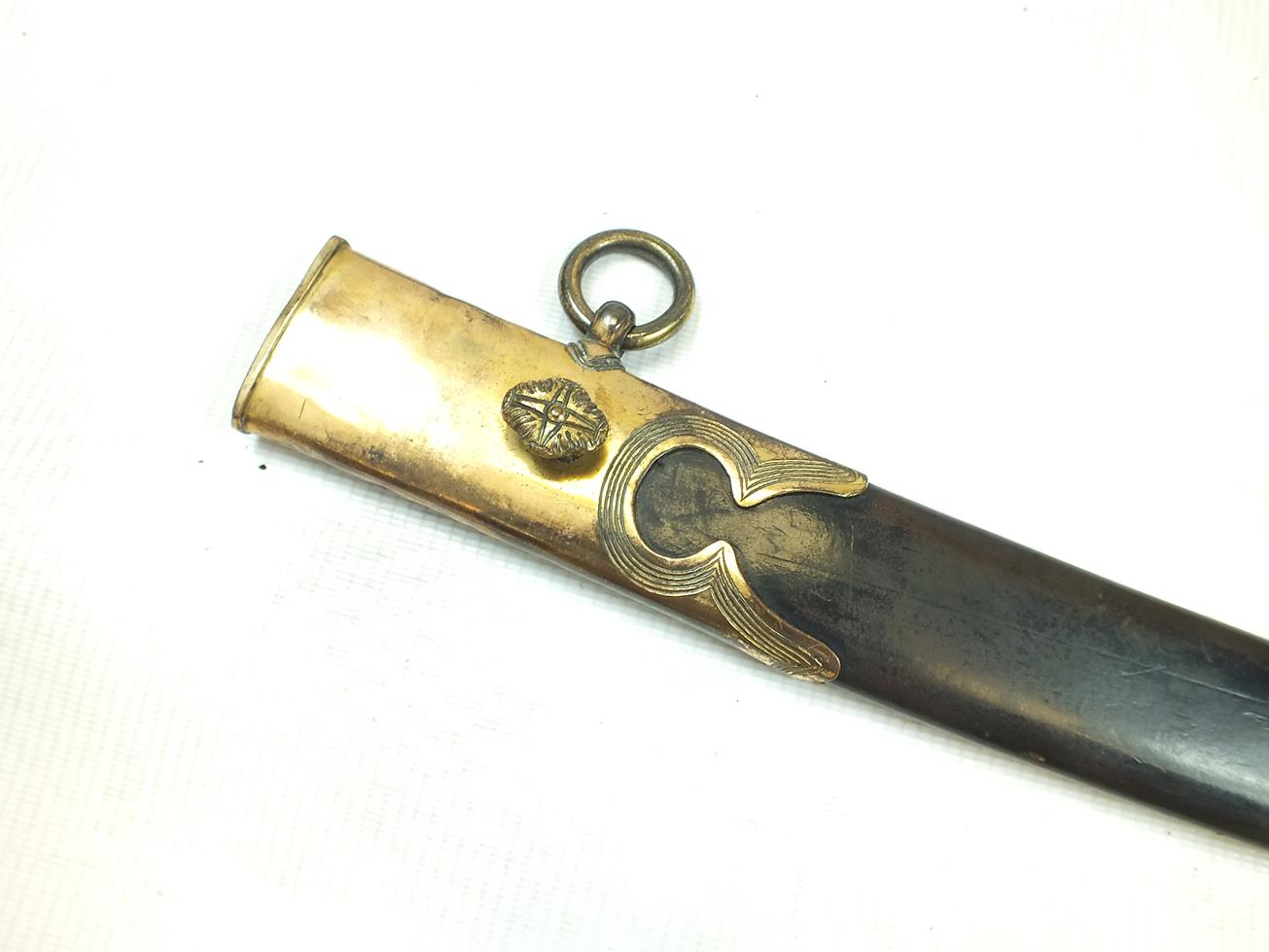 AN 1803 PATTERN GRENADIER OFFICER'S SWORD, 79cm curved blade with clipped back point, decorated with - Image 18 of 24