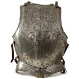 A COMPOSITE VICTORIAN AND EARLIER BREASTPLATE, the lightweight breastplate with raised medial