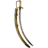 A GEORGIAN OFFICER'S PRESENTATION SWORD OF THE DURHAM MILITIA BY BRUNN, 77cm sharply curved blade,