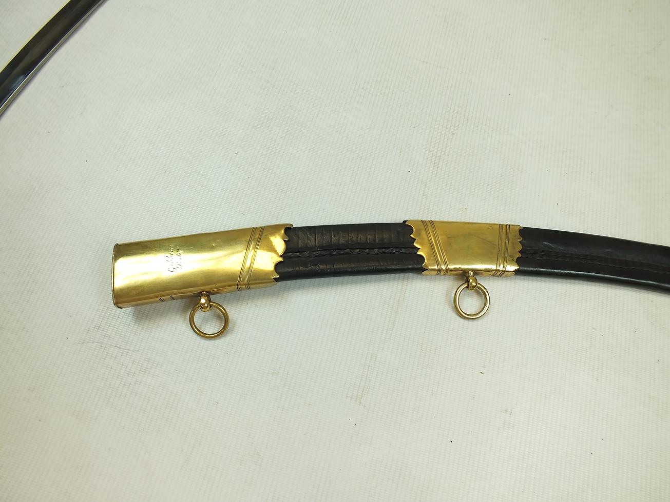 A SCARCE GEORGIAN NAVAL OFFICER'S SABRE BY GIBBENS, 75.5cm sharply curved blade faintly engraved - Image 12 of 16