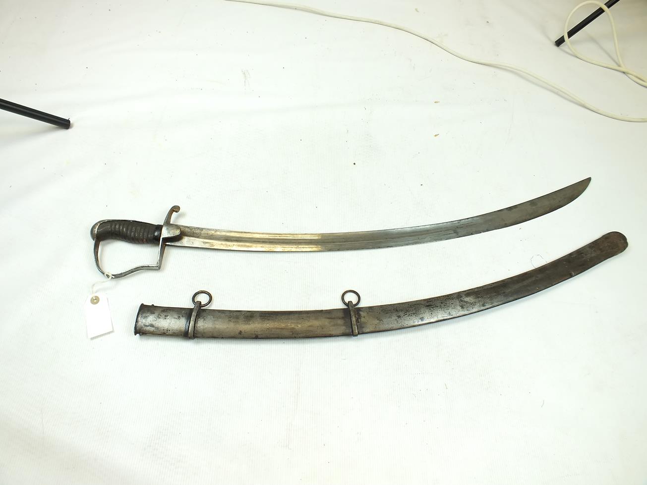 A 1796 PATTERN LIGHT CAVALRY TROOPER'S SABRE, 82cm blade, regulation steel stirrup hilt, repaired, - Image 2 of 14